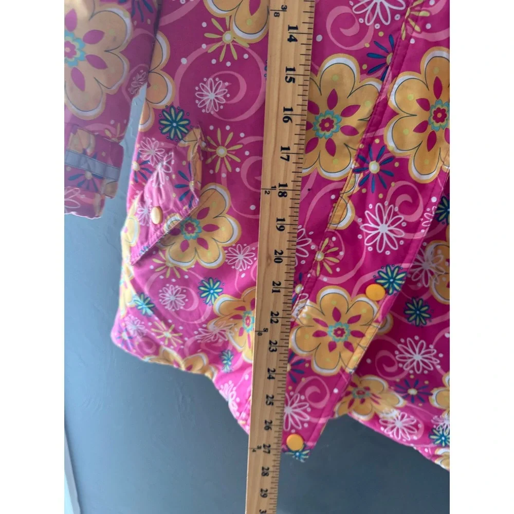 Hanna Andersson Pink Floral Insulated Winter Parka Jacket Kids Sm 6/7 120